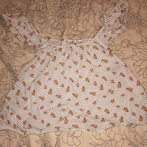 Floral and polka dotted crop top!